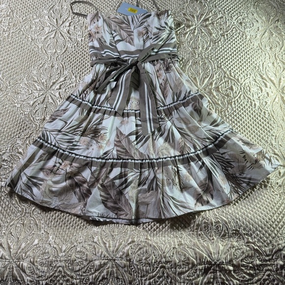 ANTONIO MELANI Tan Brown Ruffled Sundress - Picture 3 of 9